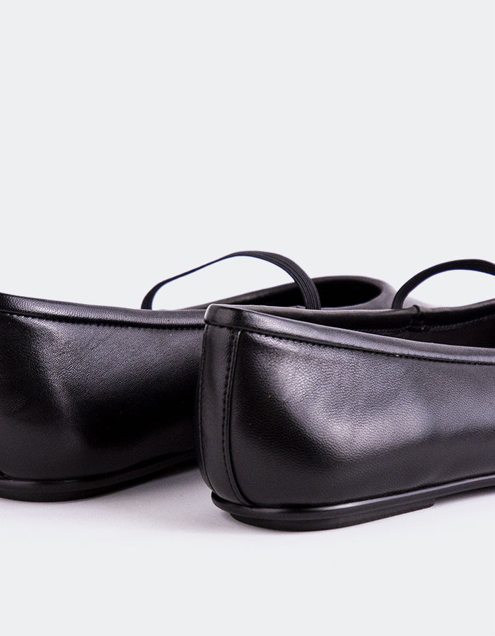 L'INTERVALLE Ulica Chaussure Ballerine Femme Cuir Noir