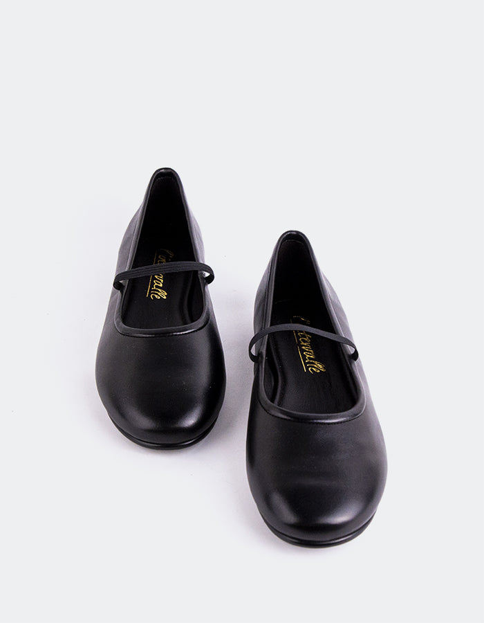 L'INTERVALLE Ulica Chaussure Ballerine Femme Cuir Noir