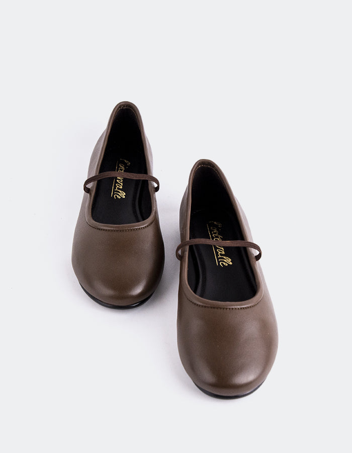 L'INTERVALLE Ulica Women's Shoe Ballerina Brown Leather