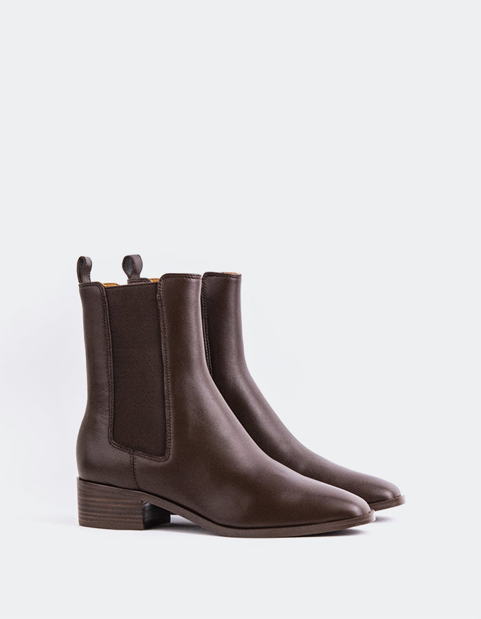 SHELLY SHEN Bottines Chelsea pour femmes Upala Brun