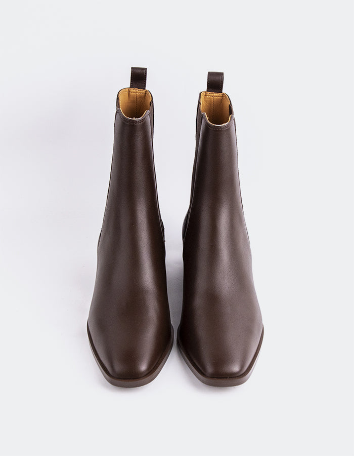 SHELLY SHEN Bottines Chelsea pour femmes Upala Brun