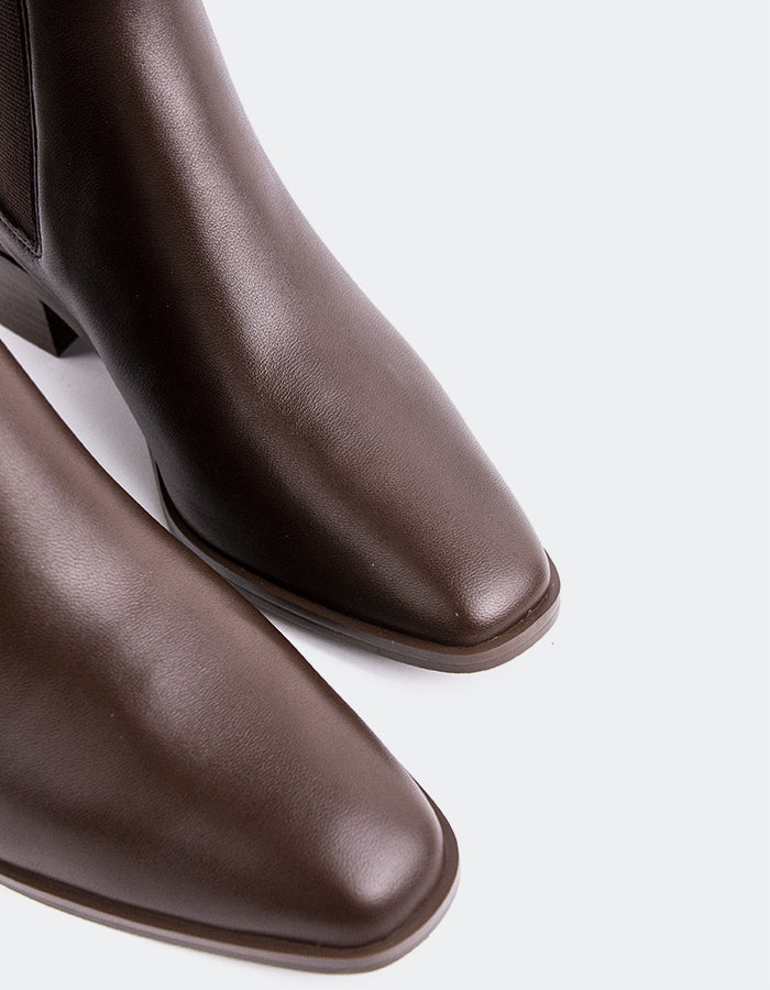 SHELLY SHEN Bottines Chelsea pour femmes Upala Brun