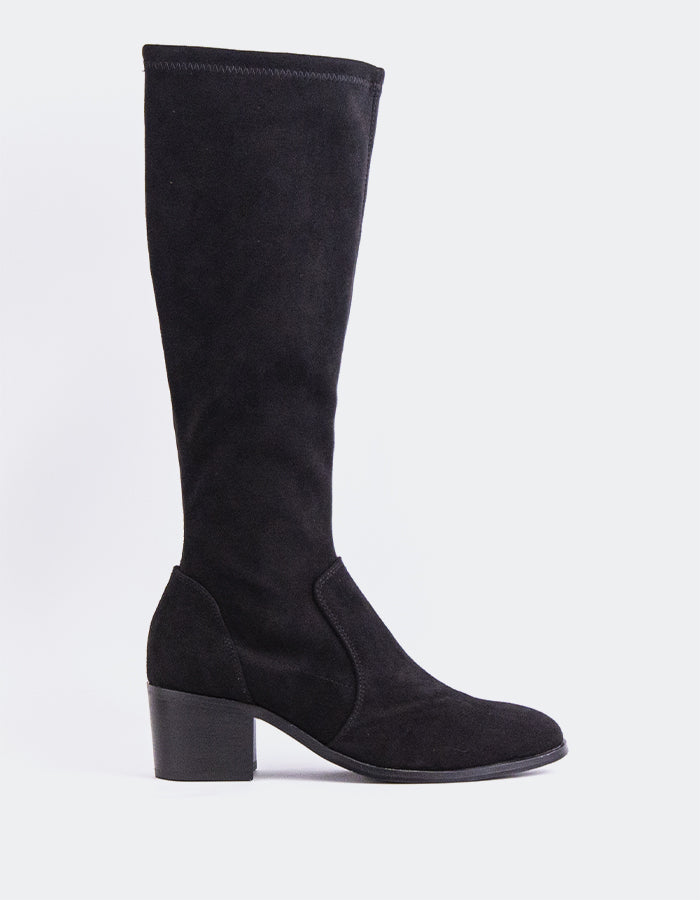 L'INTERVALLE Uvita Bottes hautes pour femmes Noir Suède