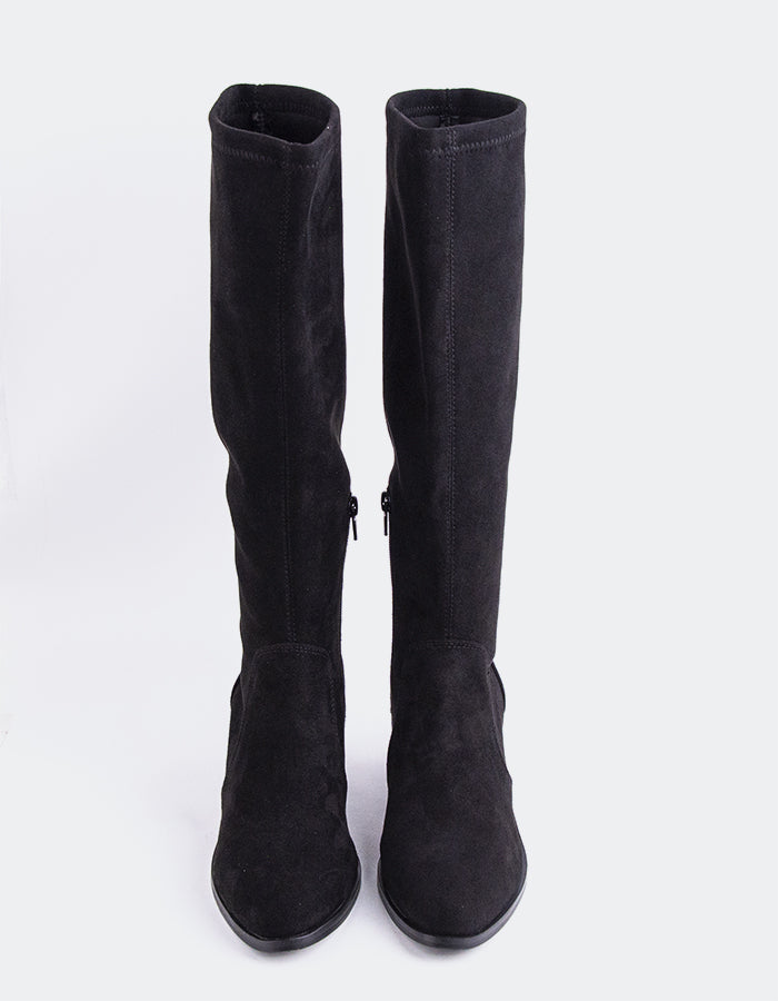 L'INTERVALLE Uvita Bottes hautes pour femmes Noir Suède