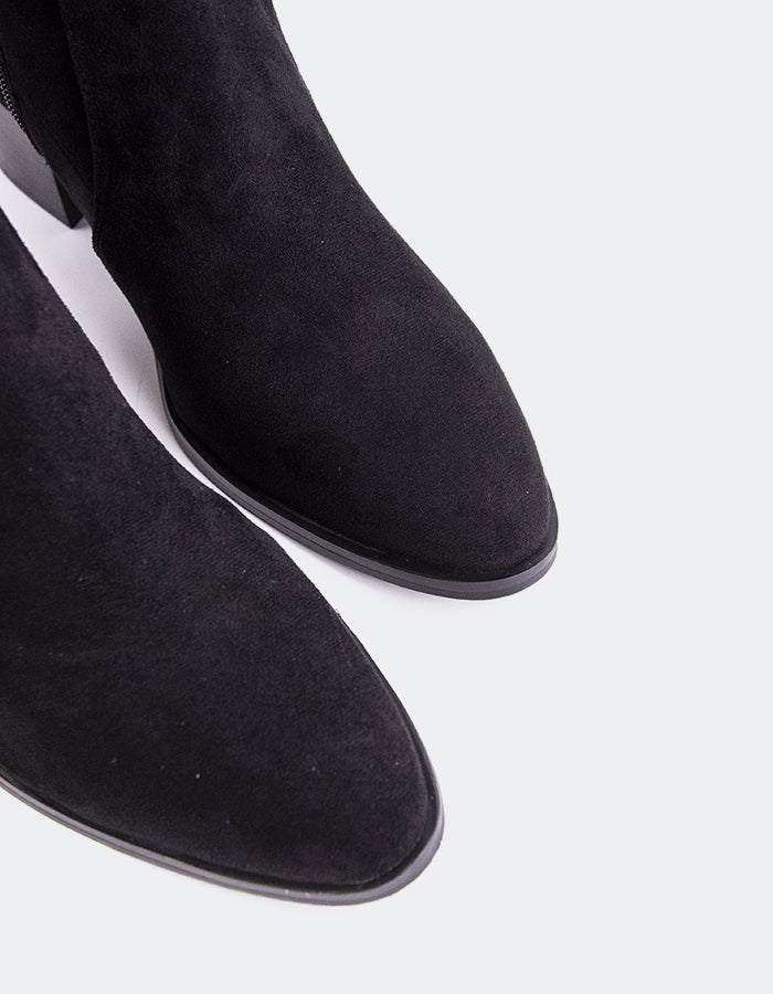 L'INTERVALLE Uvita Bottes hautes pour femmes Noir Suède