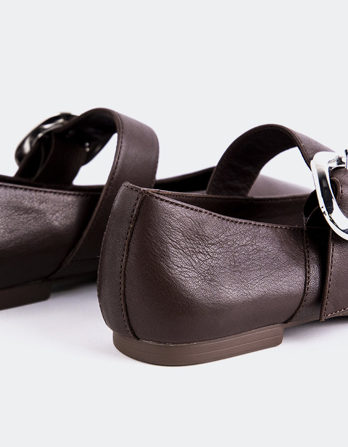 L'INTERVALLE Vady Femmes Mary Jane Chaussures plates  CuirBrun