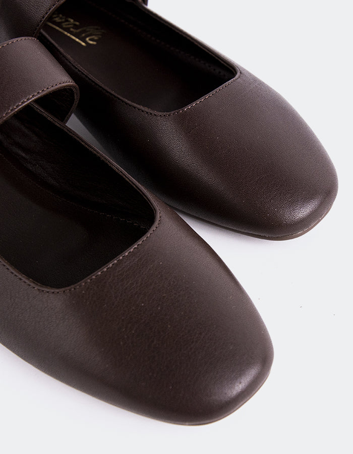 L'INTERVALLE Vady Femmes Mary Jane Chaussures plates  CuirBrun