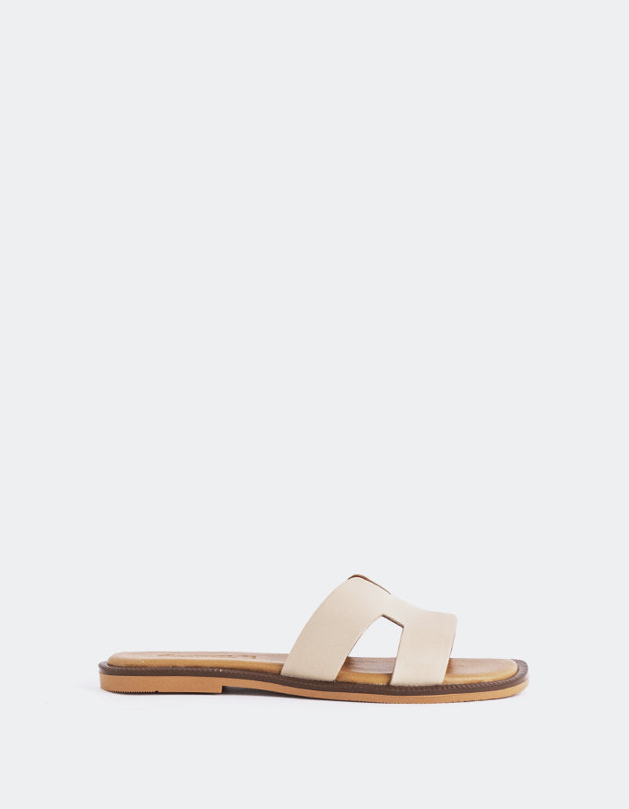 L'INTERVALLE Valmy Sandales plates pour femmes Cuir Nu