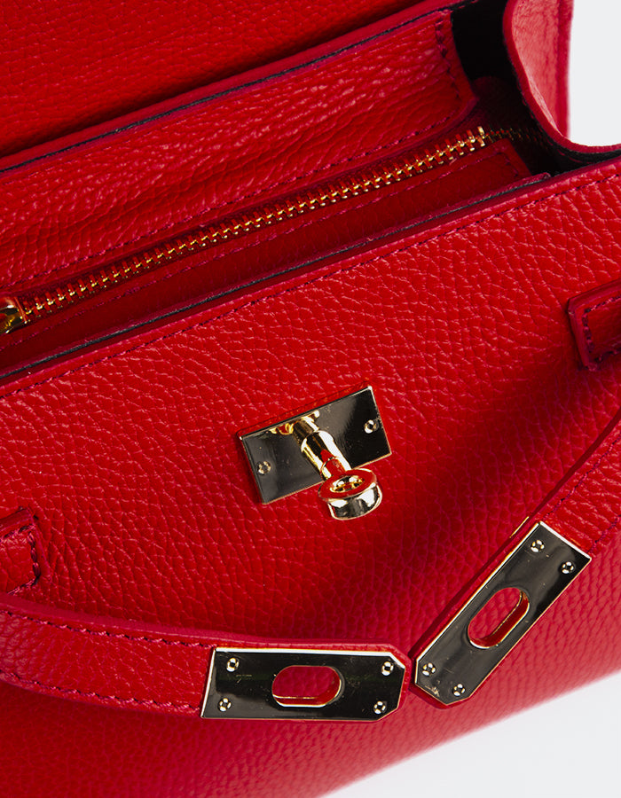 L'INTERVALLE Vance Women's Handbag Red Leather