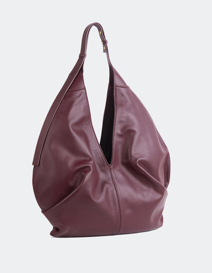 L'INTERVALLE Varana Sac à main femme Bordeaux Cuir (7125827682384)