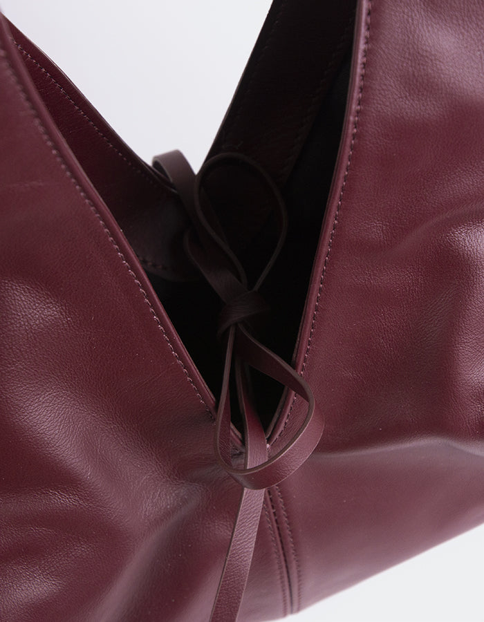 L'INTERVALLE Varana Sac à main femme Bordeaux Cuir (7125827682384)