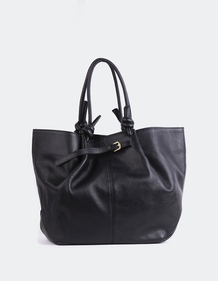 L'INTERVALLE Varden Sac à main pour femme Noir Cuir (7125830041680)