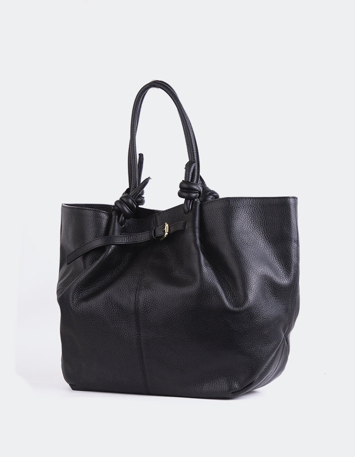 L'INTERVALLE Varden Sac à main pour femme Noir Cuir (7125830041680)