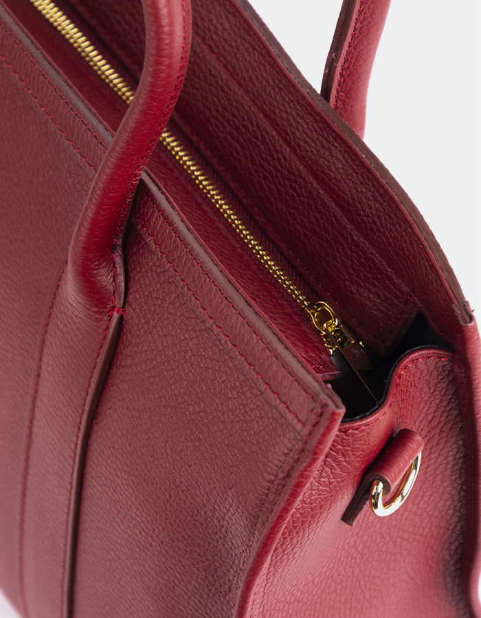 L'INTERVALLE Veena Women's Handbag Burgundy Leather