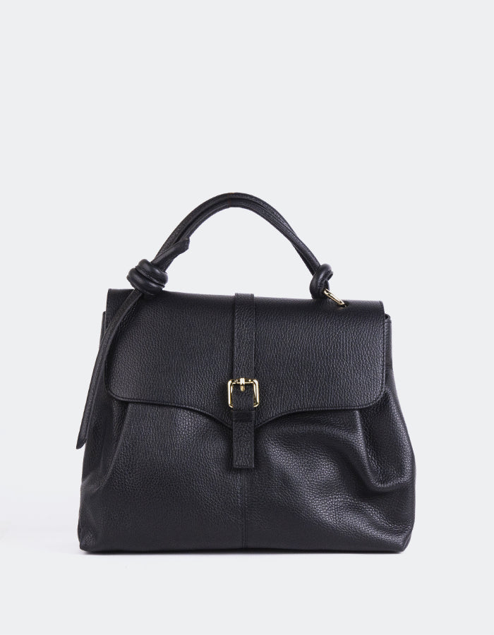 L'INTERVALLE Verone Sac à main pour femme Noir Cuir (7125831385168)