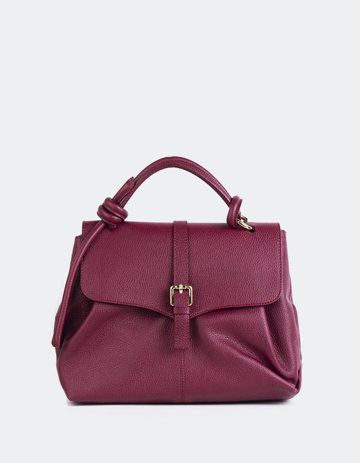 L'INTERVALLE Verone Sac à main pour femme Bordeaux Cuir (7125831483472)