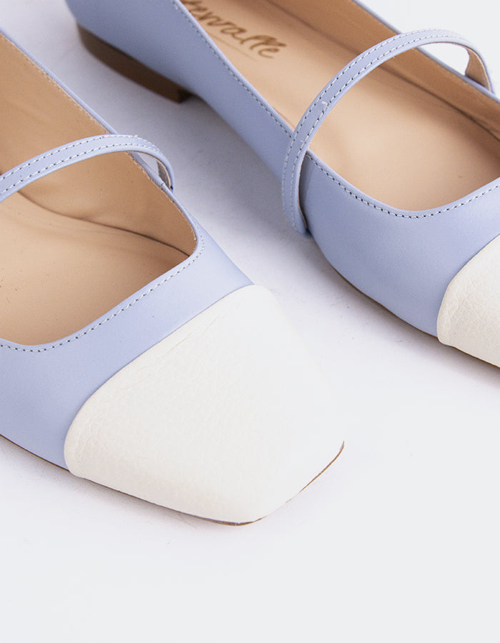 L'INTERVALLE Yarrow Ballerines Femme Blanc CasséBleu  Blanc Cassé