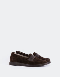 L'INTERVALLE Yasmin Women's Loafers Brown Suede