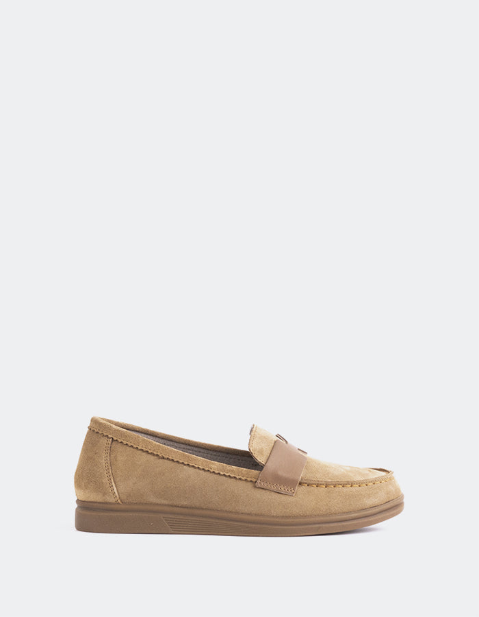 L'INTERVALLE Yasmin Women's Loafers Tan Suede