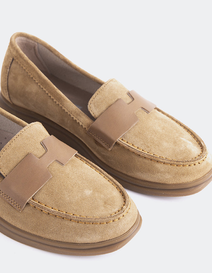 L'INTERVALLE Yasmin Women's Loafers Tan Suede