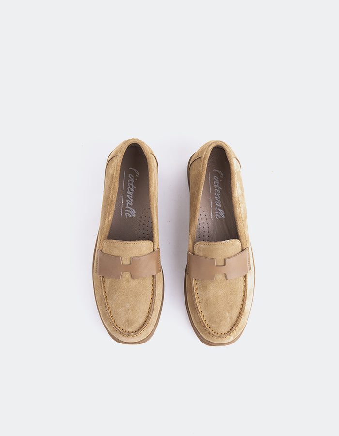 L'INTERVALLE Yasmin Women's Loafers Tan Suede