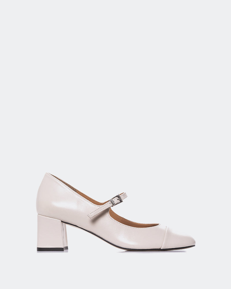 L'INTERVALLE Zanotti Women's Shoe Mary Jane Off White Leather