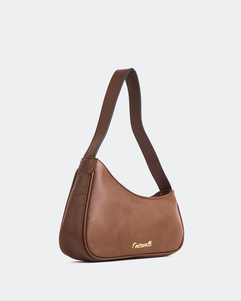 L'INTERVALLE Zetian Women's Handbag Shoulder Bag Brown Leather