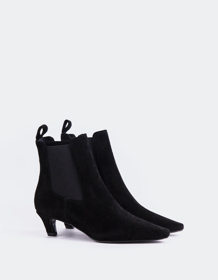 L'INTERVALLE Bottines pour femme Ziba Noir Suède