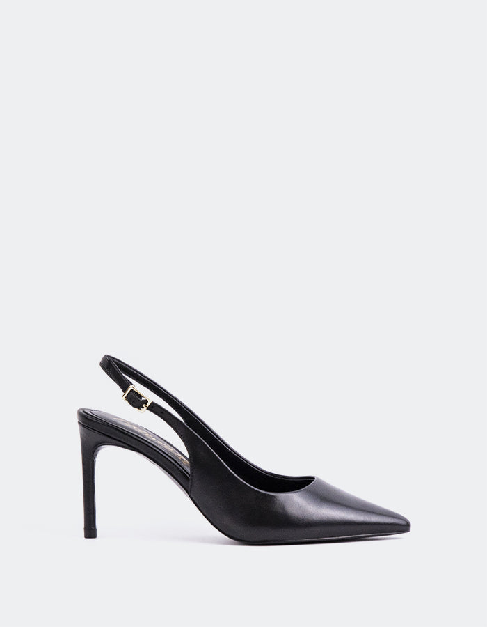 L'INTERVALLE Zinnara Slingbacks  à talons hauts pour femmesNoir