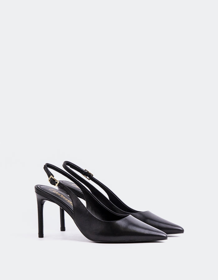 L'INTERVALLE Zinnara Slingbacks  à talons hauts pour femmesNoir