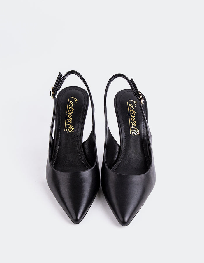 L'INTERVALLE Zinnara Slingbacks  à talons hauts pour femmesNoir