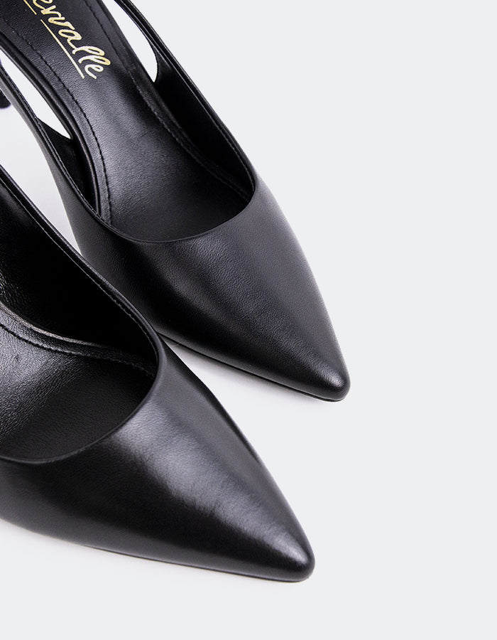 L'INTERVALLE Zinnara Slingbacks  à talons hauts pour femmesNoir