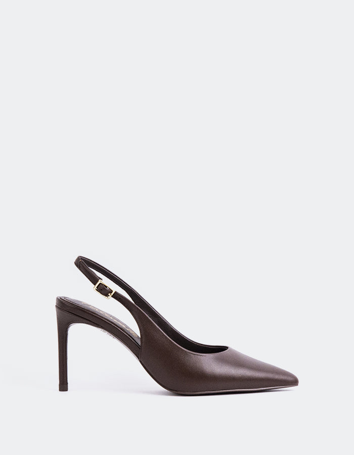 L'INTERVALLE Zinnara Slingbacks  à talons hauts pour femmesBrun