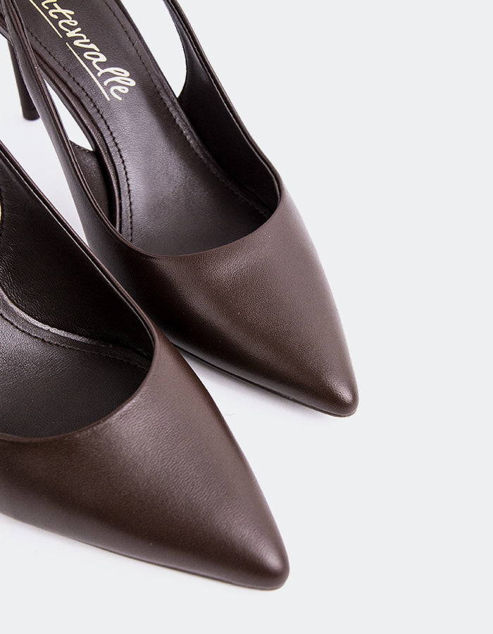 L'INTERVALLE Zinnara Slingbacks  à talons hauts pour femmesBrun