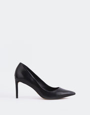 Zinnia Black Leather - Black / 41 / Leather