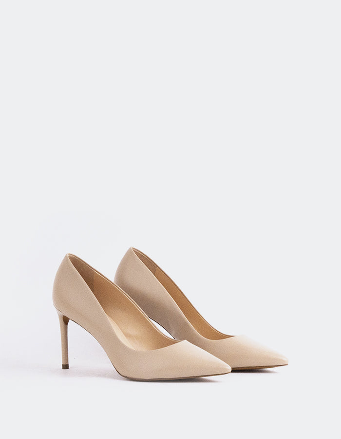 L'INTERVALLE Zinnia Women's High-Heel Pumps Nude Leather