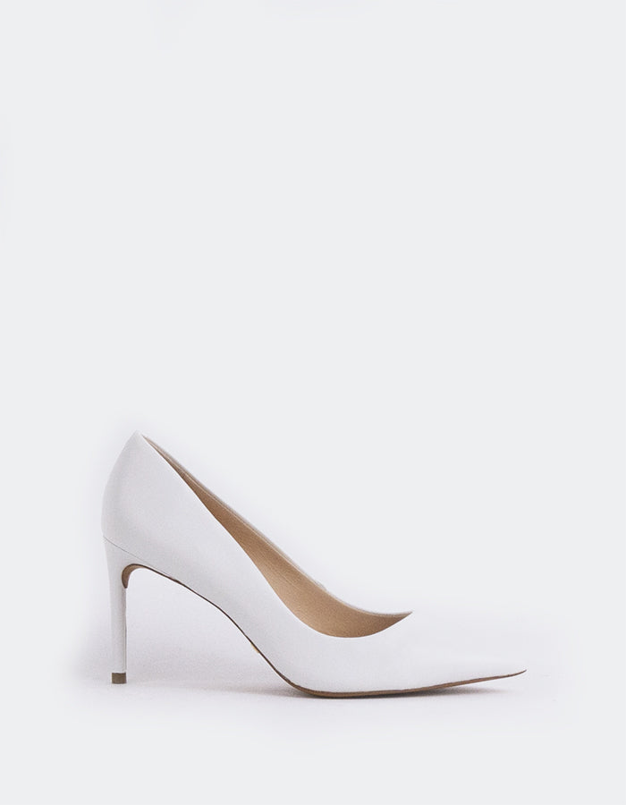 L'INTERVALLE Zinnia Women's High-Heel Pumps White Leather