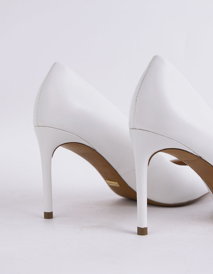 L'INTERVALLE Zinnia Women's High-Heel Pumps White Leather