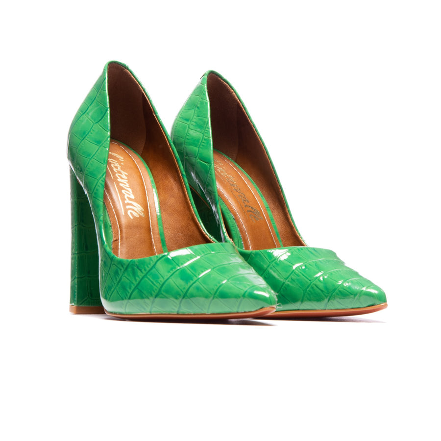 Antonella Green Patent Croco