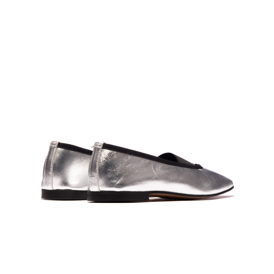 Claire Silver Metallic Leather
