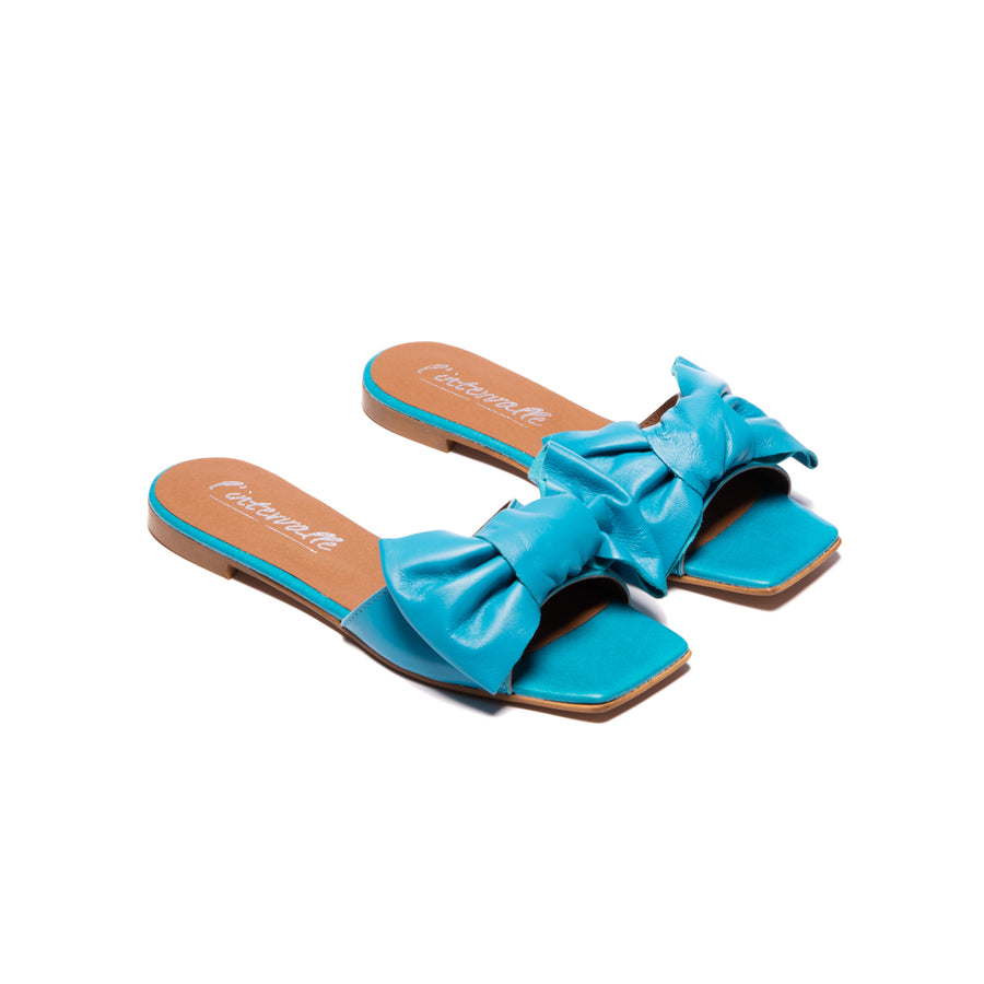 Ourania cuir turquoise