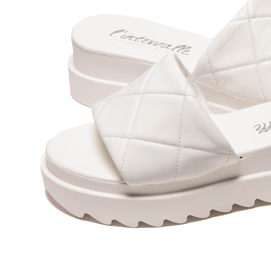 Carmella White Leather