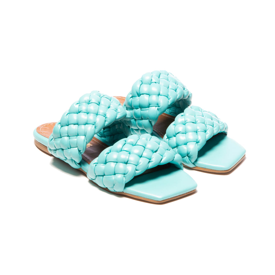 Lounge cuir turquoise