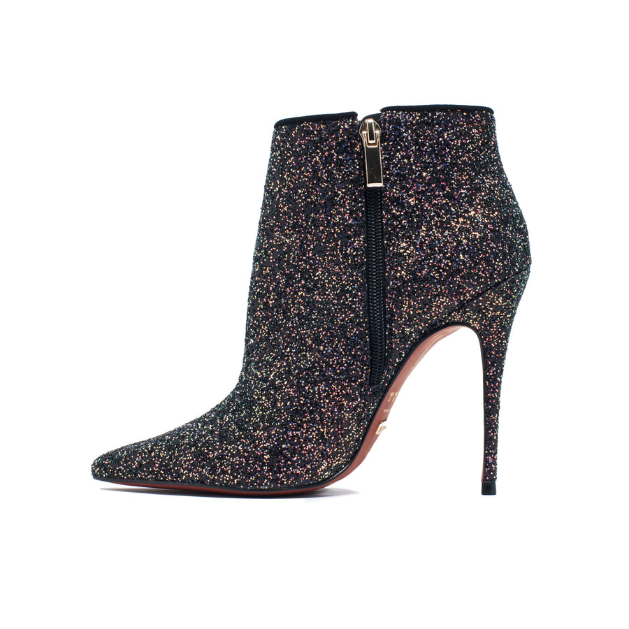 Lucia Black Glitter Ankle Boots (2394315489360)