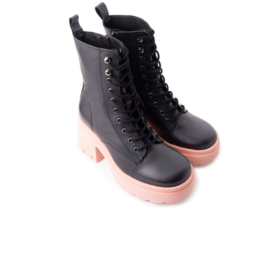 Romeo Black/Pink Leather