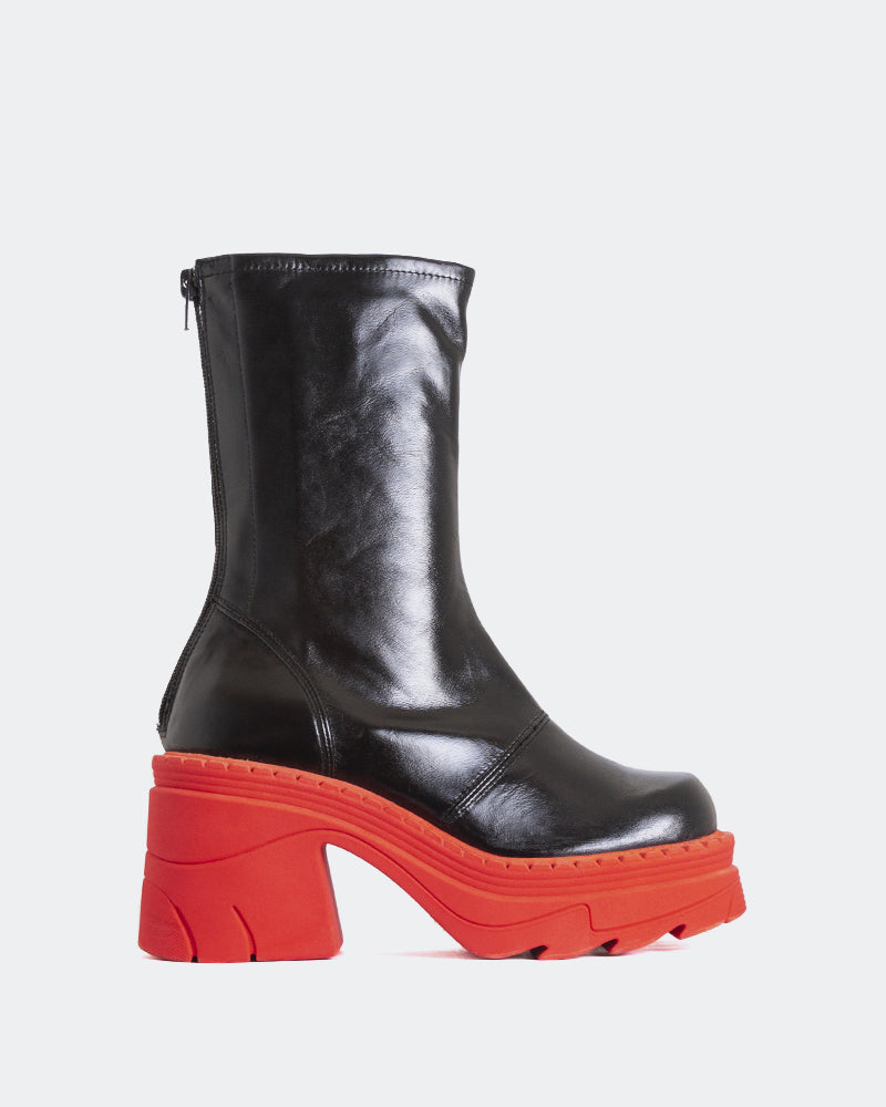 Grover Black Leather Red Sole