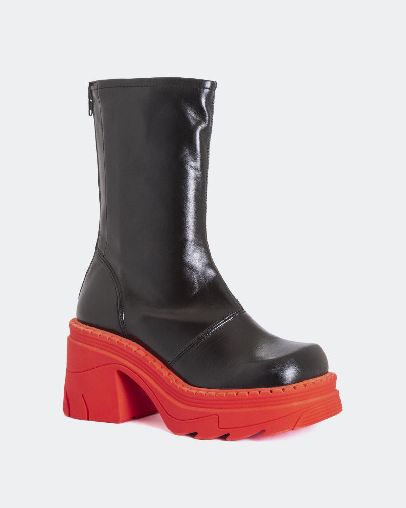 Grover Black Leather Red Sole