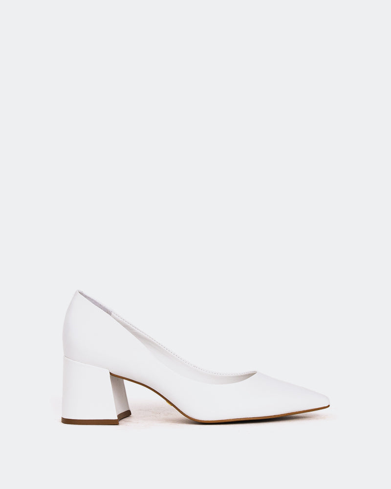 Josephine, Blanc Leather/Cuir Blanc