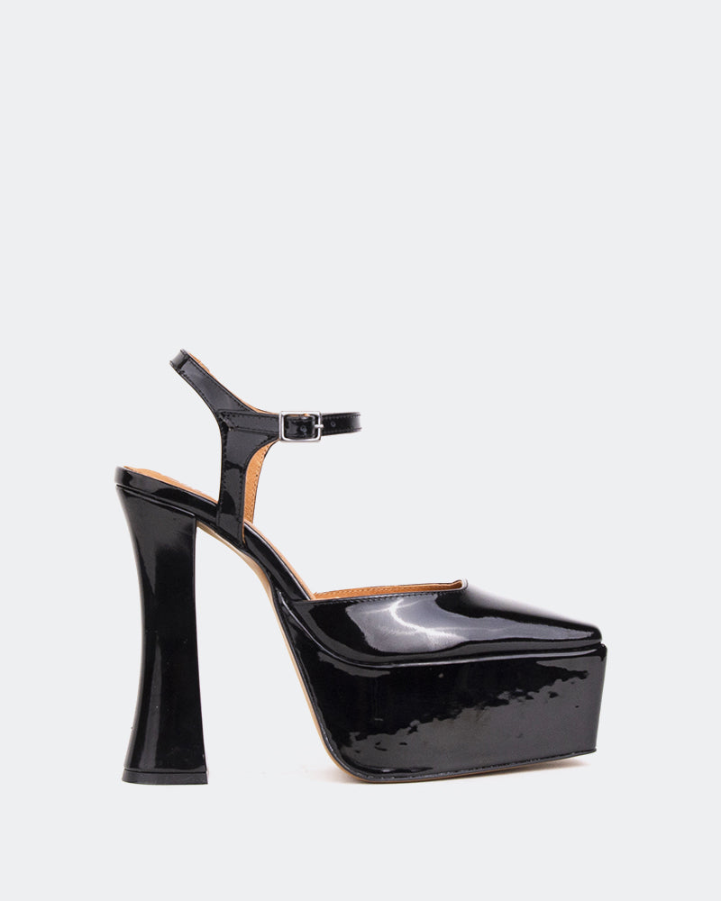Escarpins Alexander Wang En Cuir Vernis Noir, Taille 38, Occasion Très Bon état